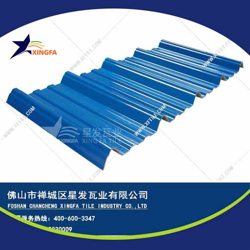 厚度3.0mm蓝色900型PVC塑胶瓦 福州工程钢结构厂房防腐隔热塑料瓦 pvc多层防腐瓦生产网上销售